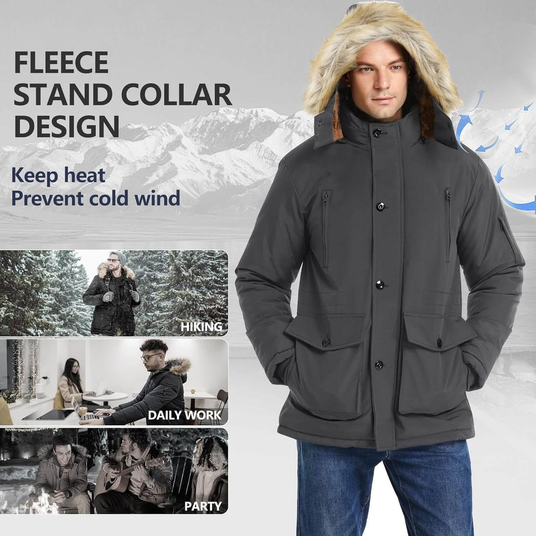 Herren Winterjacke mit Kapuze - Wärme & Stil