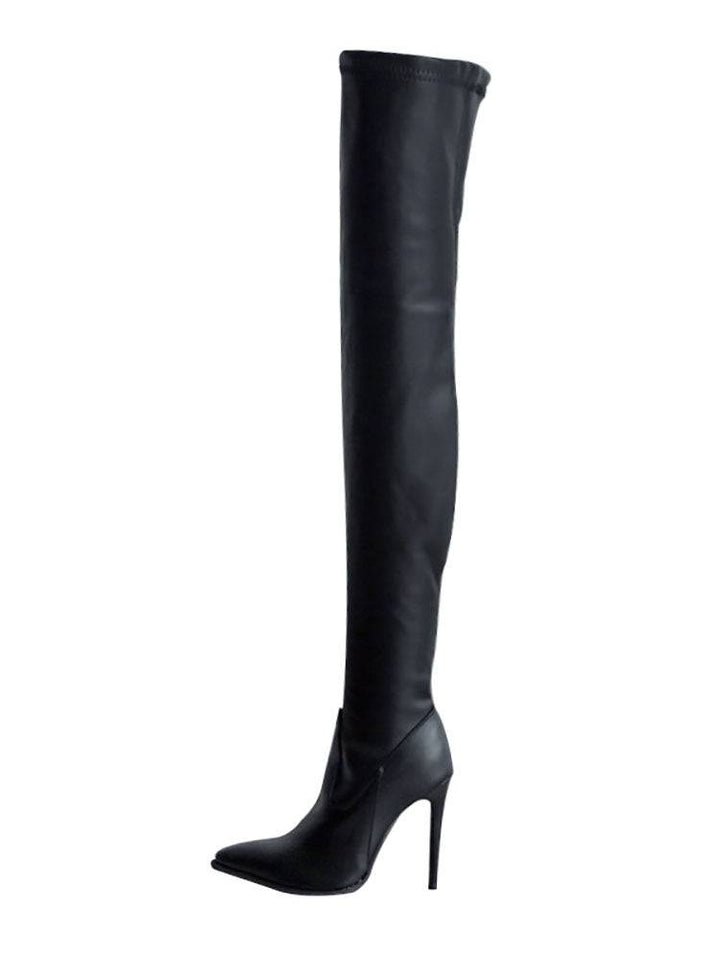 Damen Leder Overknee-Stiefel für den Winter