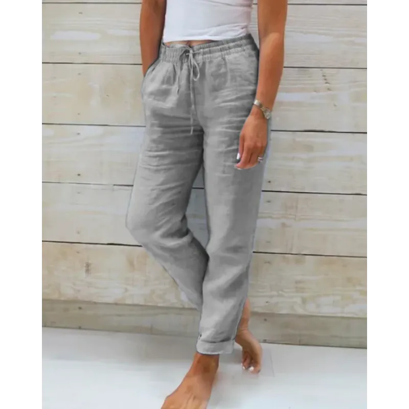 Damen Baumwoll-Leinenhose - Sommerkomfort in Stil
