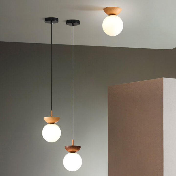 Deckenlampe im japanischen Stil mit LED-Beleuchtung
