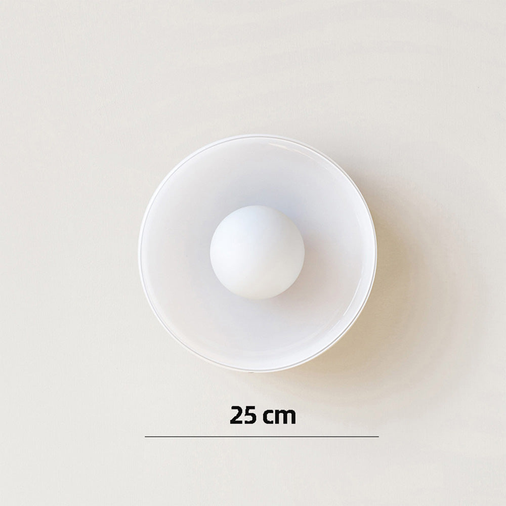 Moderne Runde Deckenleuchte aus Glas mit G9 Fassung