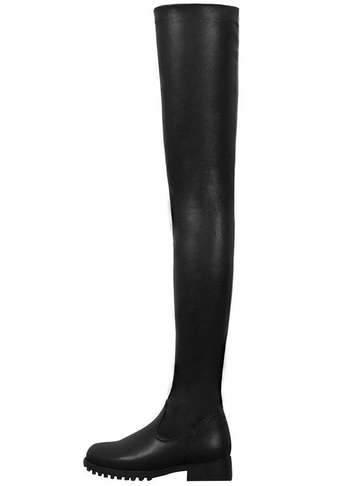 Damen Leder Overknee-Stiefel für den Winter