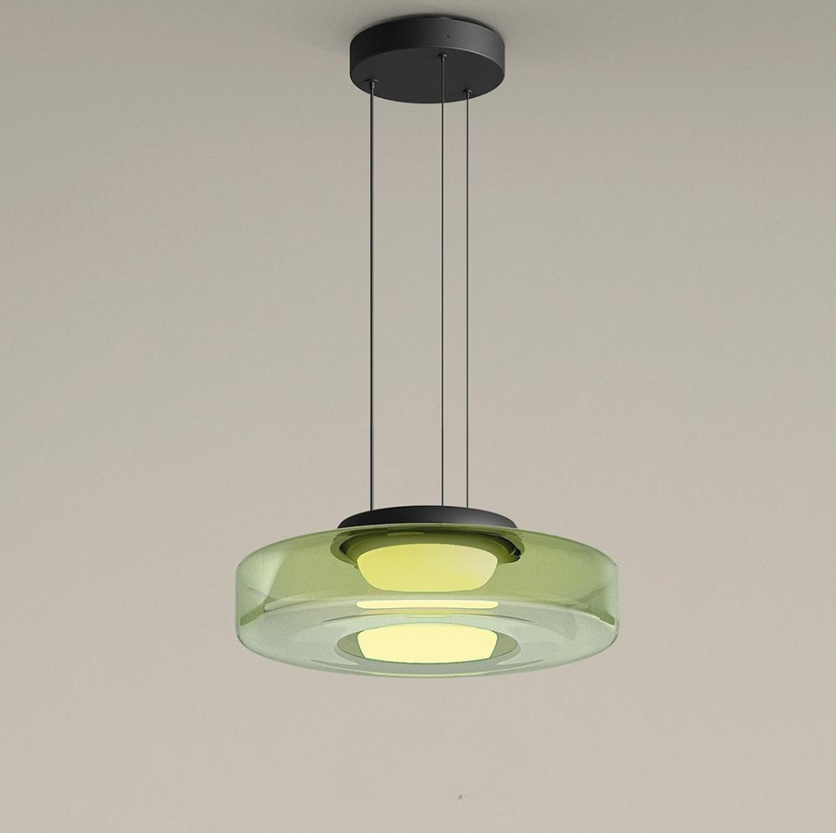 Moderne Glas-Hängeleuchte im Bauhaus-Stil für Wohnzimmer