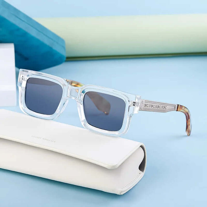 Sonnenbrille: Modernes, rechteckiges Design