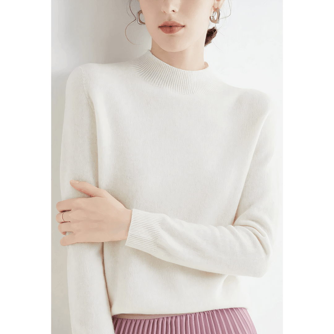 Weicher Damen-Pullover mit Rollkragen