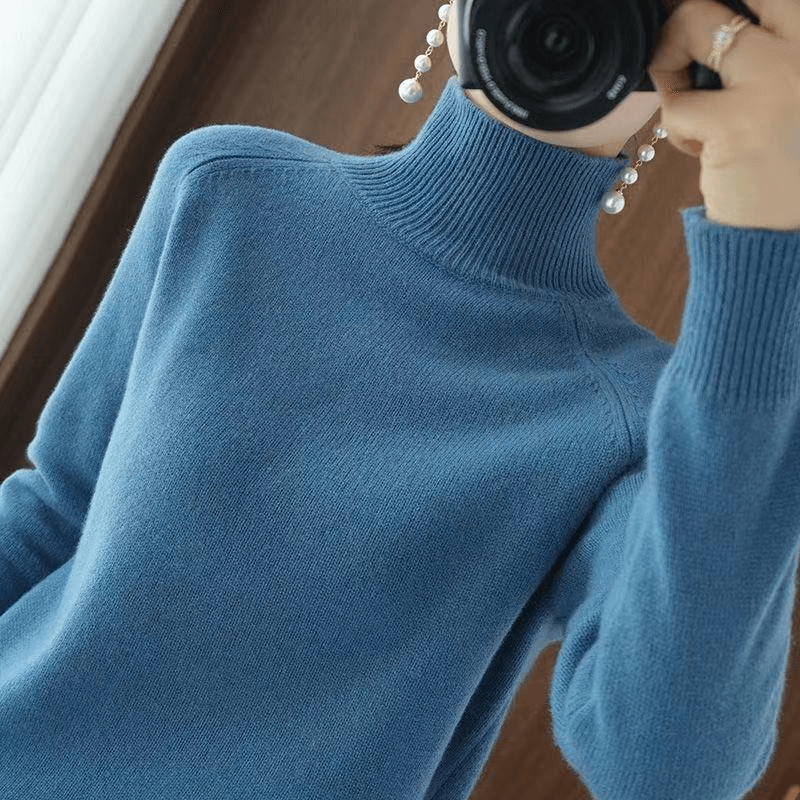 Damen Rollkragenpullover: Wärmer, Langarm, Bequem