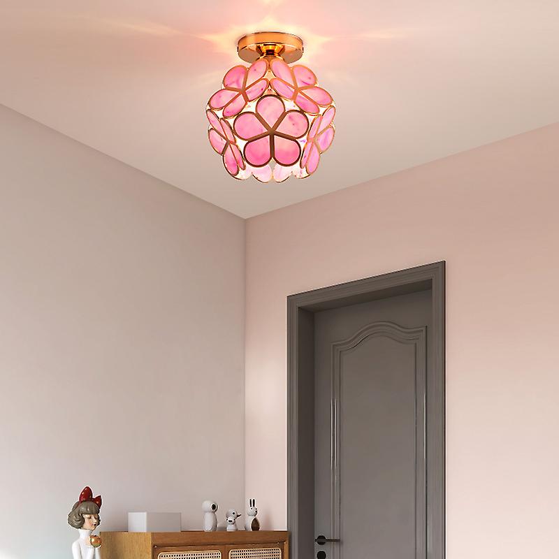 Deckenleuchte für Flur mit Glasblumen Stil