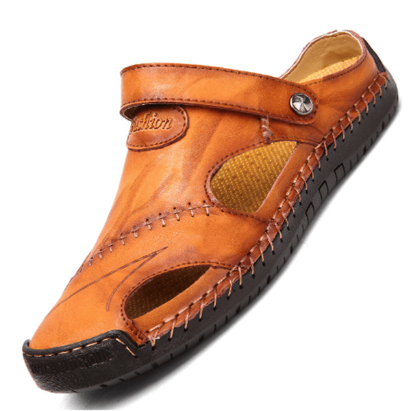 Herren Orthopädische Ledersandalen mit Fußgewölbeunterstützung