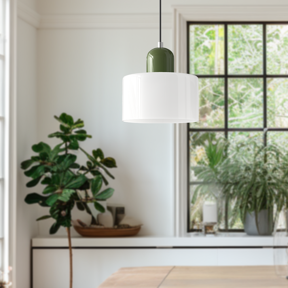 Bauhaus Glas Pendelleuchte für Stilvolle Innenräume