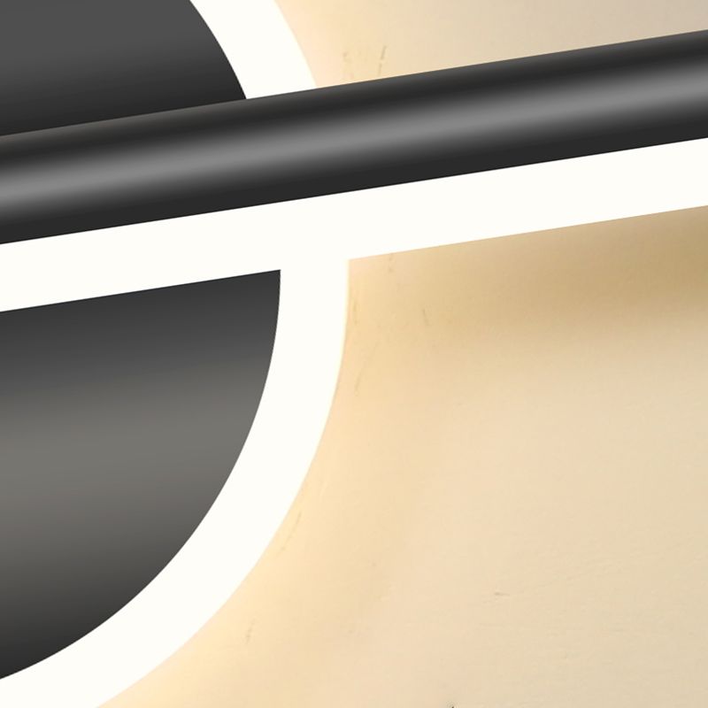 Moderne LED-Wandleuchte aus Metall und Silikon