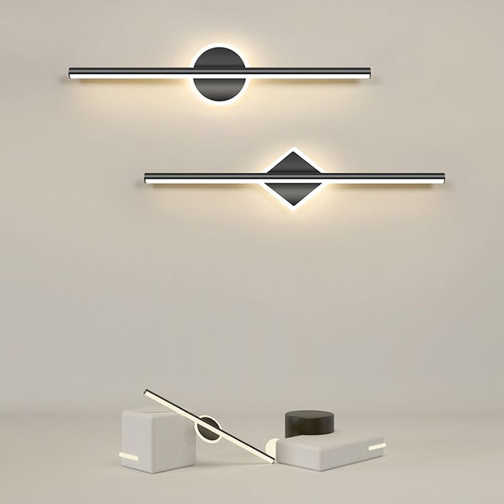 Moderne LED-Wandleuchte aus Metall und Silikon