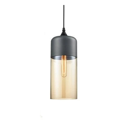 Luxuriöse Glas- und Holz-Pendelleuchte für stilvolles Ambiente