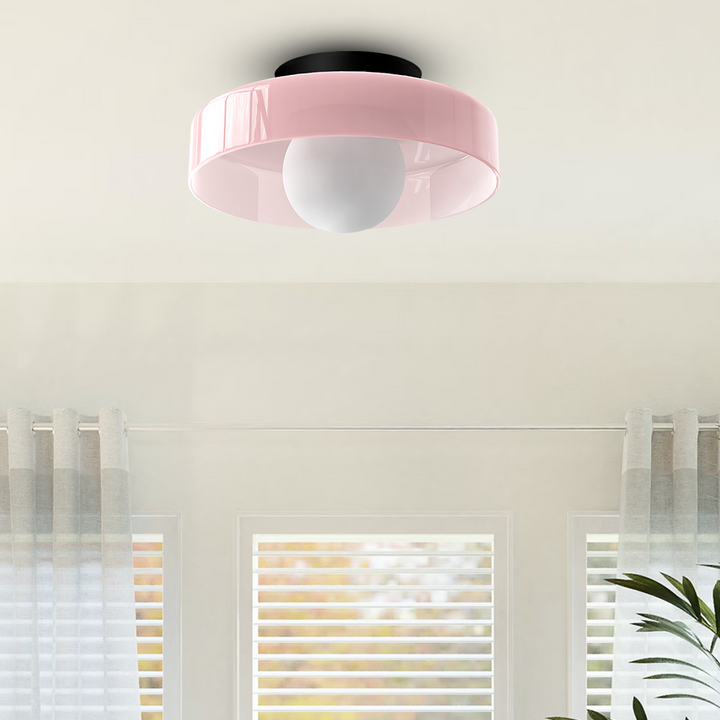 Moderne Runde Deckenleuchte aus Glas für jedes Interieur