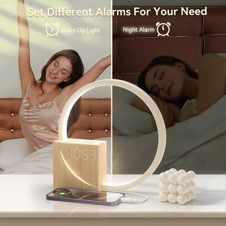 Touch Control Nachttischlampe mit Weckerfunktion