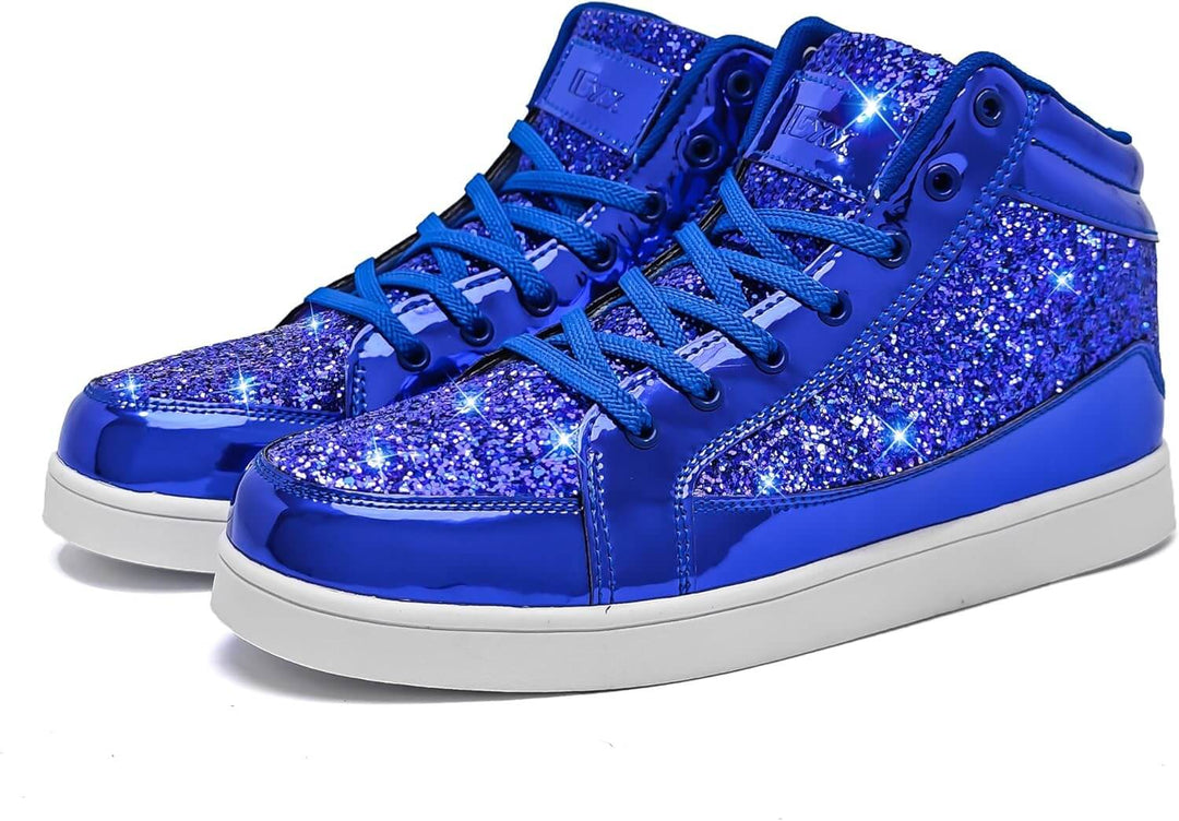 Glitzer-Sneaker: Casual & Neon