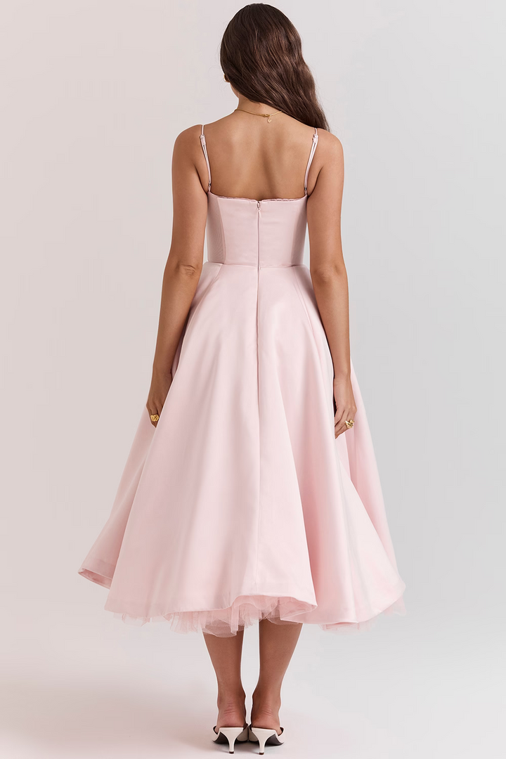 Elegantes Damenkleid mit Blumenmuster - Figurformend