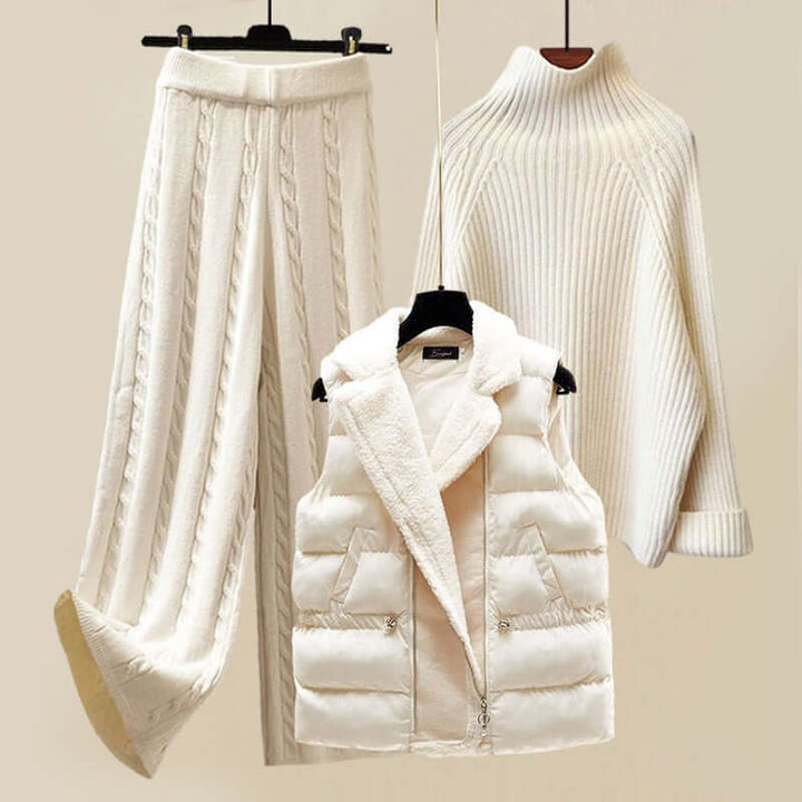 Winter-3er Set: Pullover, Hose & Weste