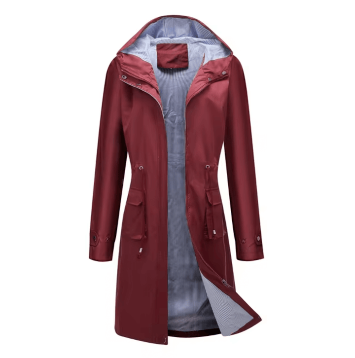 Wasserdichte Damenjacke mit Kapuze