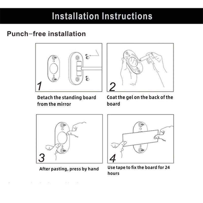 Goldener LED Make-up-Spiegel mit Vergrößerung, Aufladbar