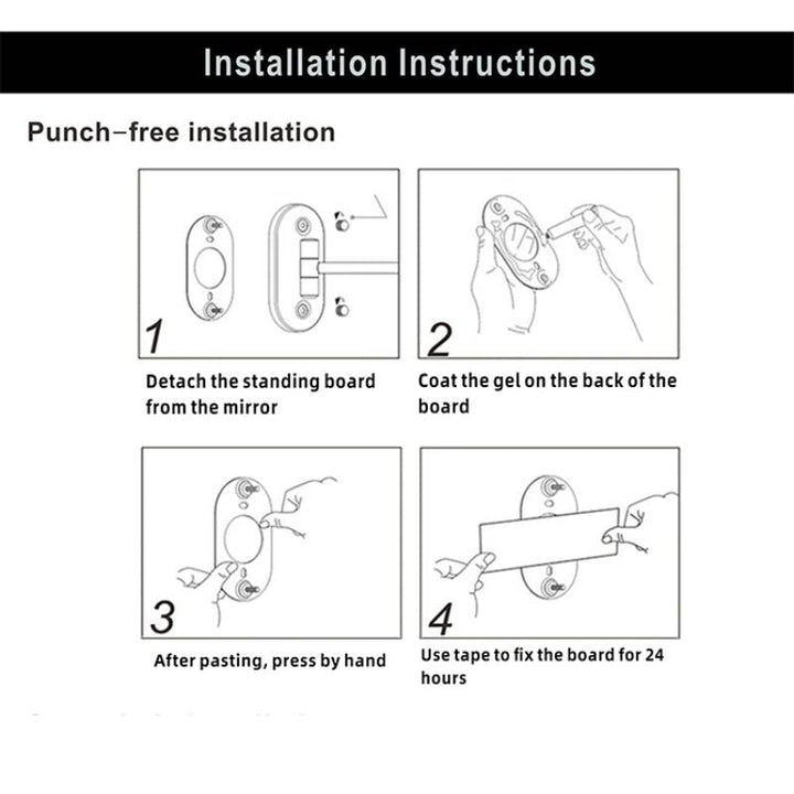 Goldener LED Make-up-Spiegel mit Vergrößerung, Aufladbar