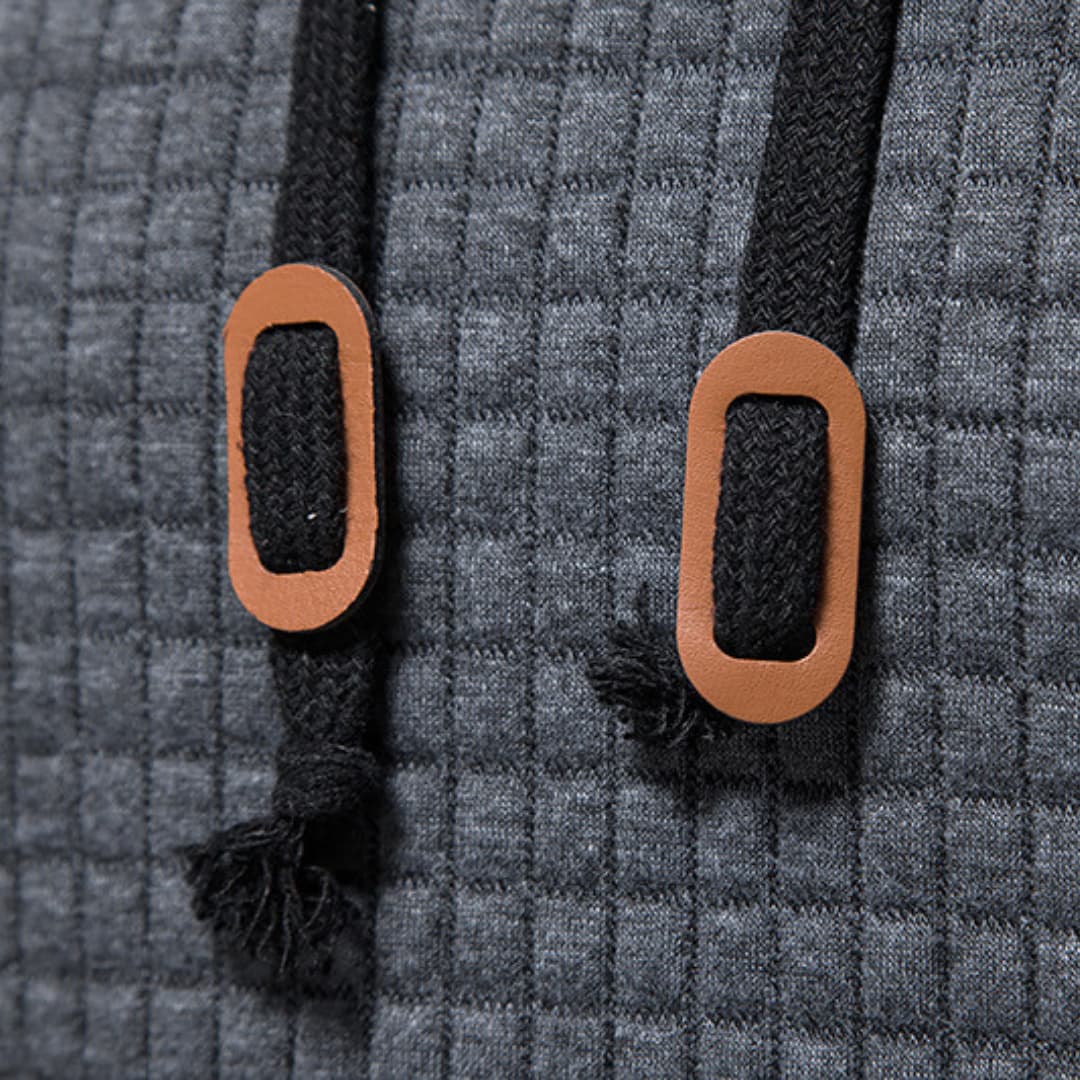 Herren Kapuzenpullover mit Karomuster und gemütlichem Tragekomfort