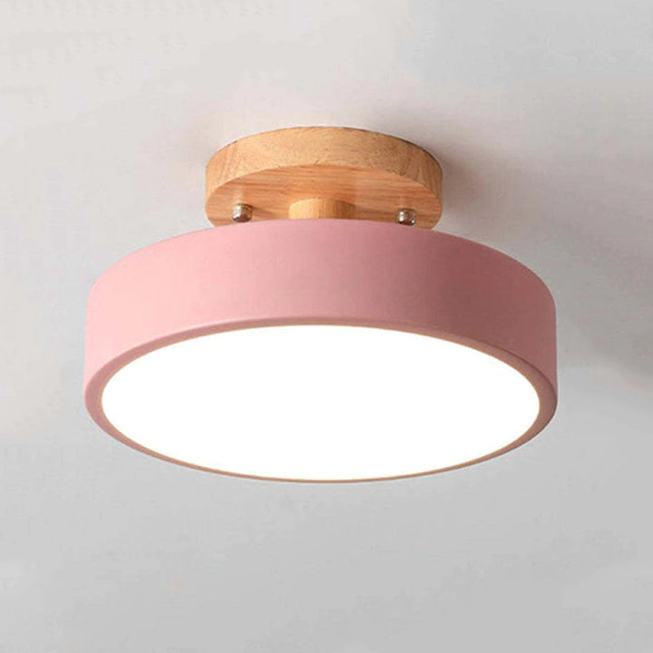 Moderne Holz-LED-Deckenleuchte