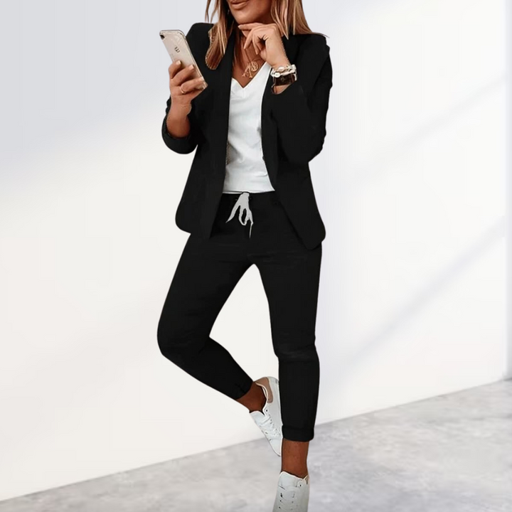 Damen Blazer- & Hosen-Set - Elegantes Büro Outfit