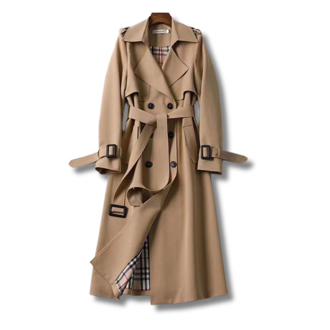Damen Trenchcoat mit Verstellbarer Passform - Beige