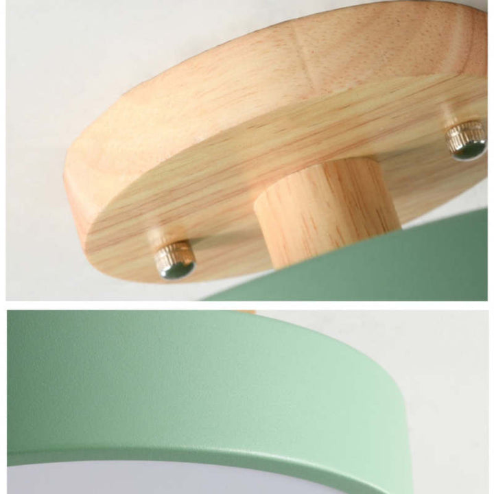 Moderne Holz-LED-Deckenleuchte