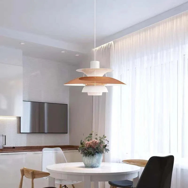 Moderne LED-Hängelampe mit Farbschirm für Innenräume