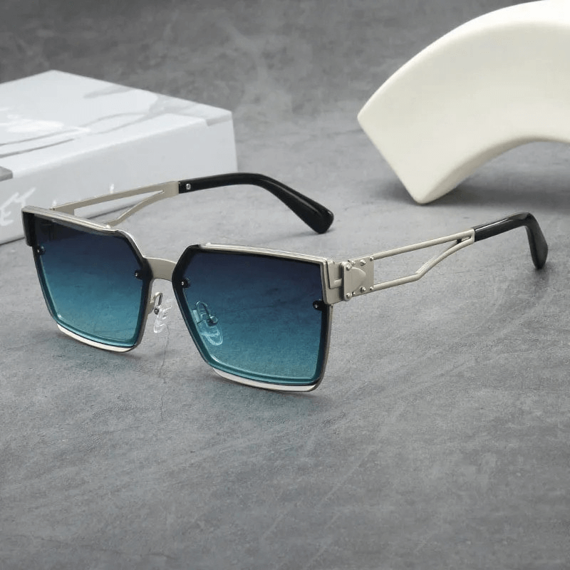 Gradient Sonnenbrille mit UV-Schutz und Metallrahmen