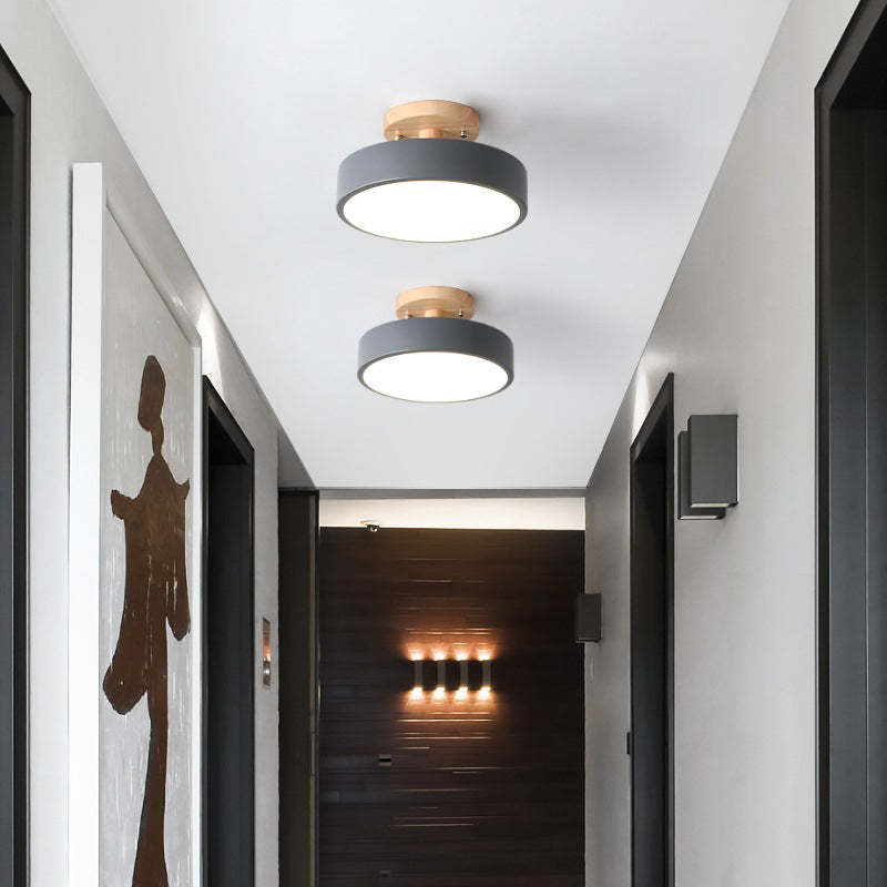 Moderne Holz-LED-Deckenleuchte
