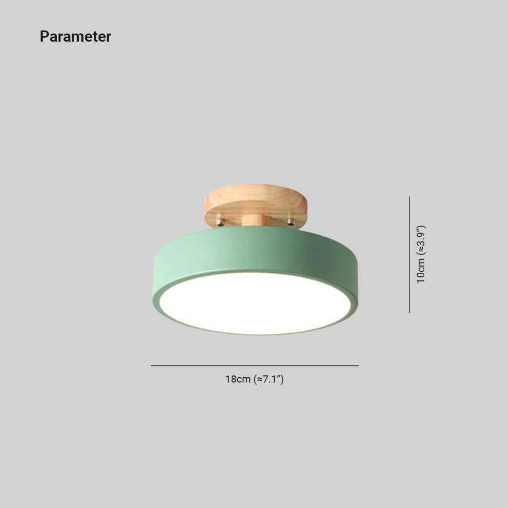 Moderne Holz-LED-Deckenleuchte