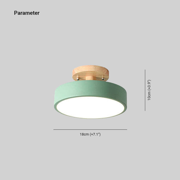 Moderne Holz-LED-Deckenleuchte