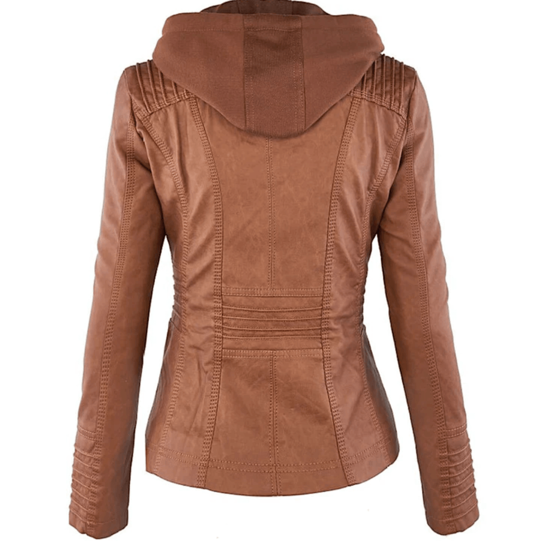 Damen Lederjacke mit Kapuze: Stilvolle Übergangsjacke