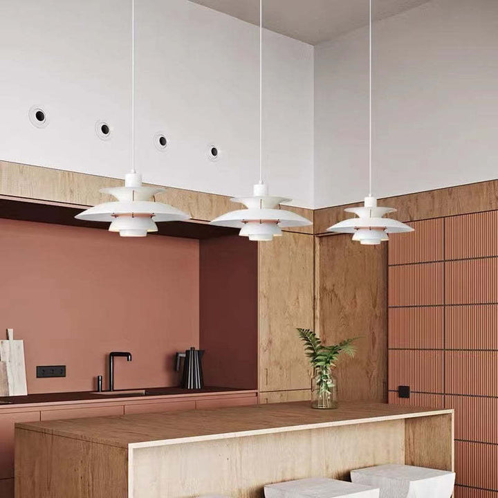 Moderne LED-Hängelampe mit Farbschirm für Innenräume