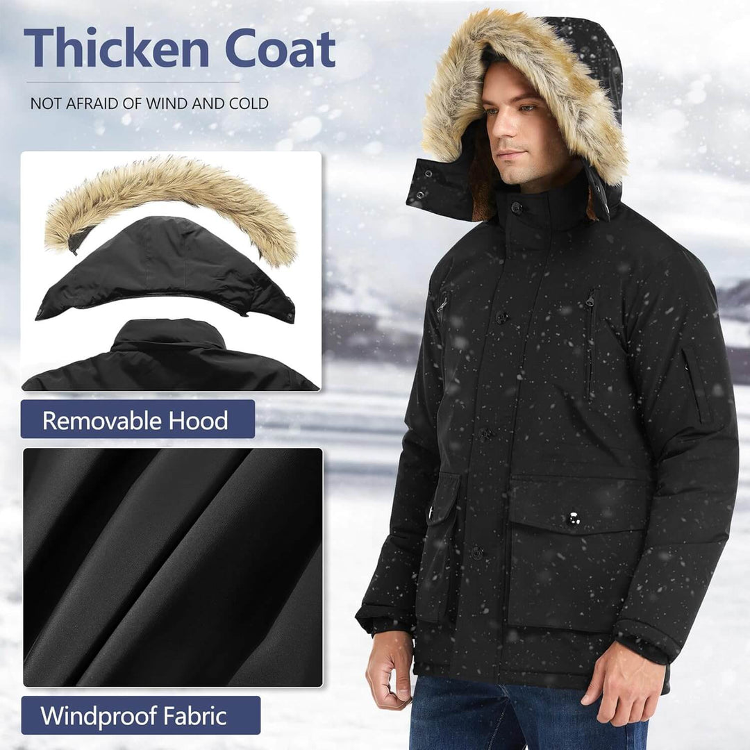 Herren Winterjacke mit Kapuze - Wärme & Stil