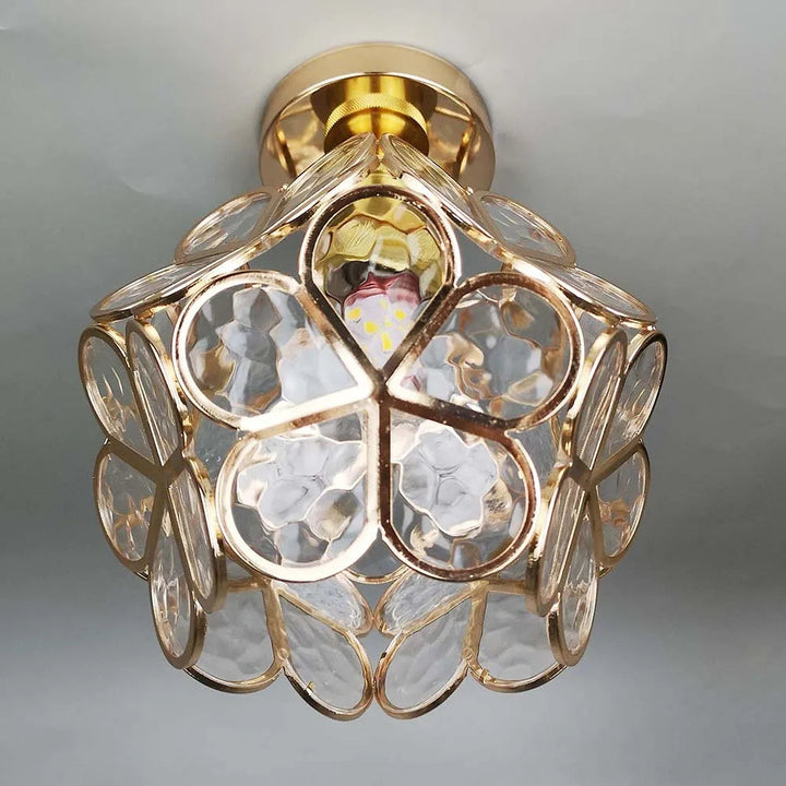 Deckenleuchte für Flur mit Glasblumen Stil