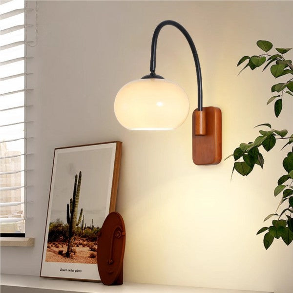 Kaki drehbare Glas-Wandleuchte für Zuhause