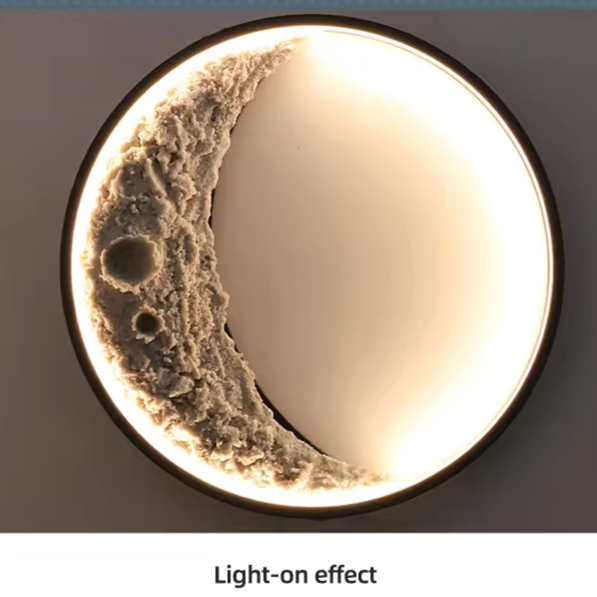 3D Mond LED Wandlampe - Halbmondform mit himmlischem Charme