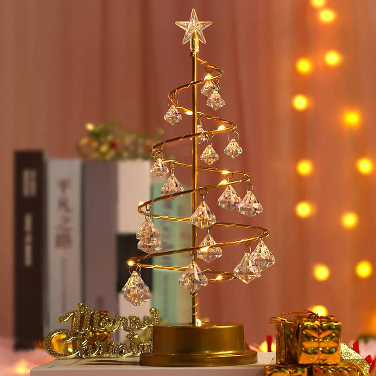 Weihnachtlicher LED-Tischbaum aus Acrylglas