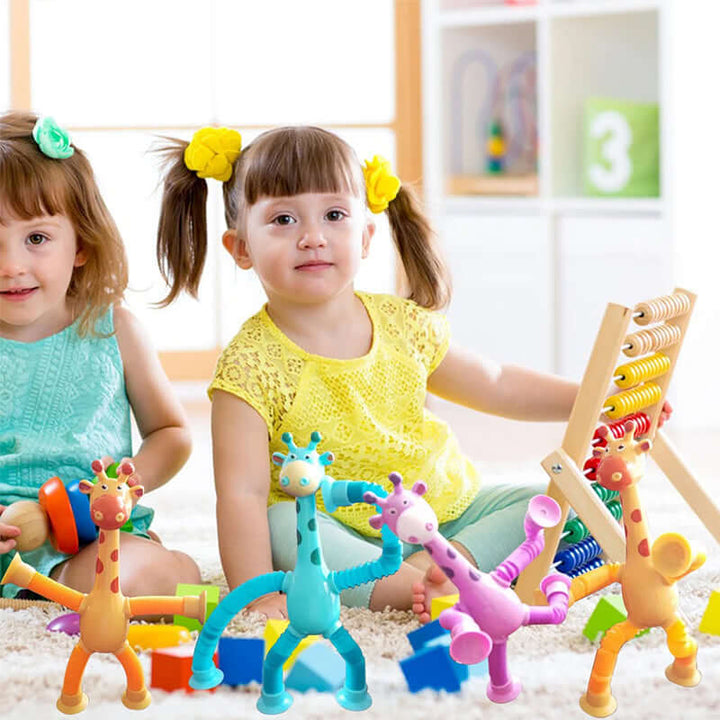 Flexibles Giraffenspielzeug mit Saugnapf für Kinder