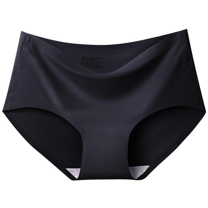 Schwarzer nahtloser Damen-Slip, Mikrofaser, bequeme Unterwäsche, Carla Moda.
