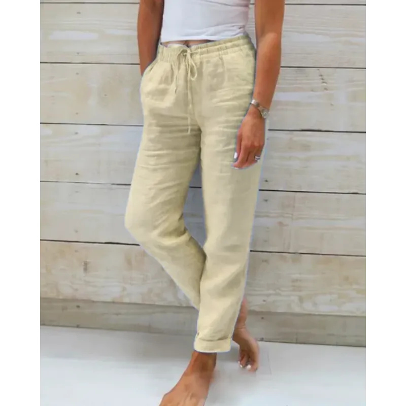 Damen Baumwoll-Leinenhose - Sommerkomfort in Stil