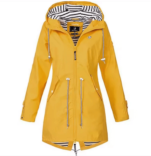 Wasserdichte Damenjacke mit Kapuze