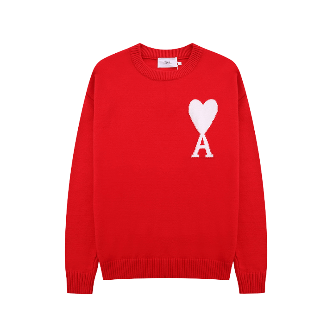 Damen Pullover mit Herz-Druck