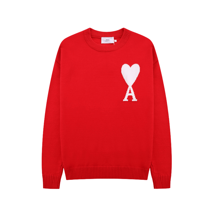 Damen Pullover mit Herz-Druck