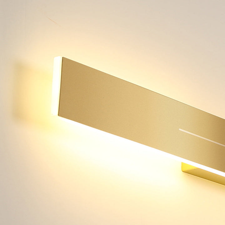 Moderne goldene LED-Wandleuchte, rechteckig, energiesparend, für Innenbeleuchtung.