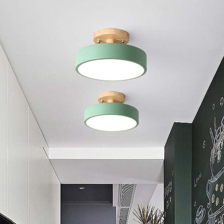 Moderne Holz-LED-Deckenleuchte