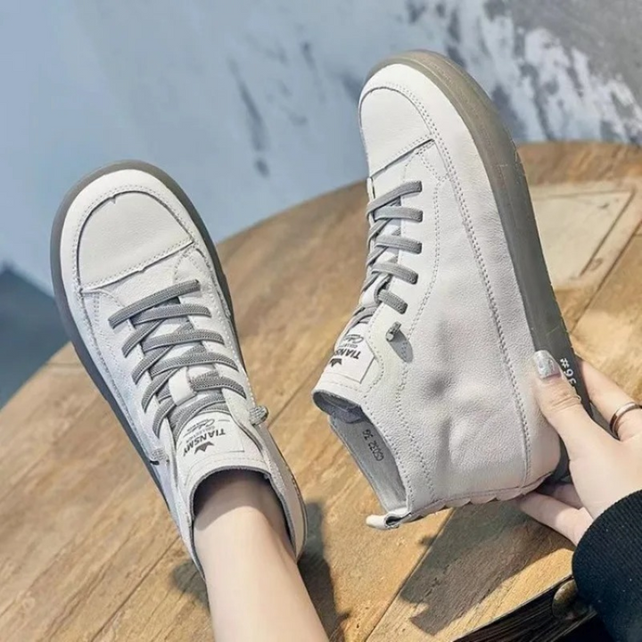 Damen-Leder-Sneakers, weich und rutschfest
